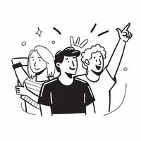 Friends enjoying a concert together concept as Friends enjoying a concert together highlighting the excitement and shared experiences of attending live music events in Photo Stock v1 vector