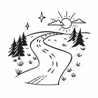 Forest trail with sunlight concept as High resolution image of a forest trail illuminated by sunlight with a glossy backdrop symbolizing the serenity and beauty of nature experienc Clean Version 2 vector