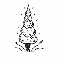 Fir tree isolated on white background concept as A classic fir tree isolated on a white background featuring its dense needle like leaves and conical shape perfect for holiday natu Clean Version 2 vector