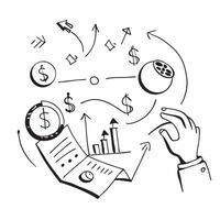 Financial wealth management plan isolated on white background concept as A comprehensive financial wealth management plan isolated on a white background representing financial plan v1 vector