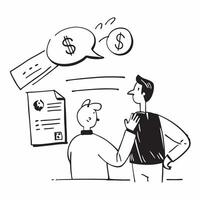 Financial planner reviewing cost saving opportunities with a client concept as A financial planner reviewing cost saving opportunities with a client emphasizing expert advice strat v1 vector