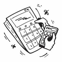 Financial calculator isolated on white background concept as A modern financial calculator isolated on a white background symbolizing calculations financial planning and investment v1 vector