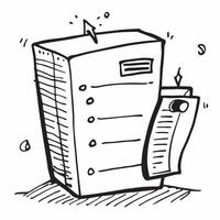 Filing cabinet isolated on white background concept as A filing cabinet isolated on a white background symbolizing office organization document storage and business efficiency perf v1 vector