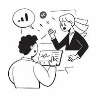 Financial advisor consulting with a client about cost saving strategies concept as A financial advisor consulting with a client about cost saving strategies representing expert adv v1 vector