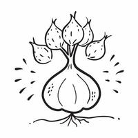 Fig tree isolated on white background concept as A lush fig tree isolated on a white background showcasing its broad leaves and ripe figs suitable for culinary garden or historical v1 vector