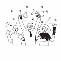 Fans watching a game at a sports festival concept as A lively group of fans at a sports festival enjoying various games food stalls and entertainment while cheering for their favor v1 vector