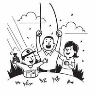 Family zip lining through the forest concept as A family zip lining through a lush forest capturing the thrill and excitement of a family zip lining adventure in Photo Stock Conce v1 vector