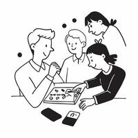 Family playing board games at home concept as A candid shot of a family playing board games at home highlighting the warmth and togetherness of family time with natural expressions Clean Version 2 vector