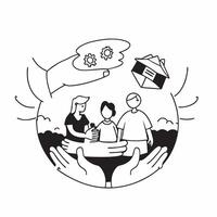 Family on a picnic in the park concept as A family enjoying a picnic in the park highlighting the security and peace of mind that life insurance provides ensuring their future and v1 vector