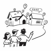Family exploring a new neighborhood concept as A family exploring a new neighborhood highlighting the community and lifestyle benefits of buying a home for sale in Photo Stock Con v1 vector