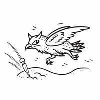 Falcon hunting in desert concept as A falcon hunting in the desert highlighting its incredible speed and precision in capturing prey in a harsh environment in Photo Stock Concept v1 vector