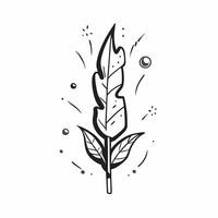 Eucalyptus leaf isolated on white background concept as A refreshing eucalyptus leaf isolated on a white background featuring its long lance shaped structure and aromatic qualities Clean Version 2 vector