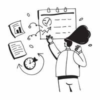 Employee using a countdown timer concept as An employee using a countdown timer to manage tasks representing effective time management focus and high productivity in Photo Stock C v1 vector