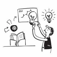 Employee with light bulb in coworking space concept as An employee holding a light bulb in a coworking space highlighting the generation of new ideas in a collaborative work enviro v1 vector