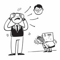 Employee absenteeism concept as A business professional stressed by employee absenteeism symbolizing a bad day filled with staffing issues and workplace challenges in Photo Stock v1 vector