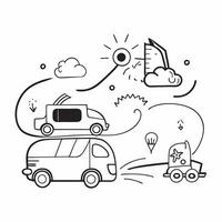 Eco friendly public transport concept as Eco friendly public transport systems using electric and hydrogen powered vehicles representing the future of sustainable urban mobility i v1 vector