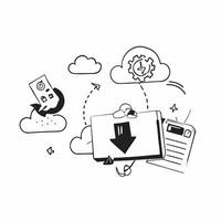 Eco friendly cloud data backup solutions concept as Cloud data backup solutions focused on sustainability utilizing energy efficient data centers and green technology to minimize e v1 vector