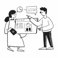 Digital transformation consultant advising client concept as A digital transformation consultant advising a client on implementing digital strategies highlighting the consulting ro v1 vector