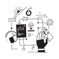 Digital solutions for sustainable construction concept as Digital solutions optimizing construction processes for sustainability integrating green technology and data analytics to v1 vector