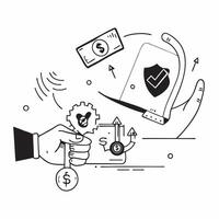 Cybersecurity in futuristic finance concept as Advanced cybersecurity systems protecting futuristic financial networks representing the importance of secure financial transactions v1 vector