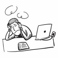Customer service rep napping at desk concept as A customer service representative napping at their desk reflecting the emotional demands and long hours involved in providing custom v1 vector