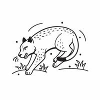 Cougar hunting in forest concept as A cougar hunting in the forest showcasing its stealth and agility as a solitary predator in Photo Stock Concept v1 vector