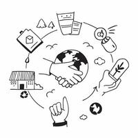 Corporate partnerships for sustainable supply chains concept as Corporate partnerships aimed at creating sustainable supply chains promoting eco friendly practices and reducing env v1 vector