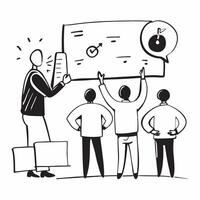 Corporate team engaged in a leadership workshop concept as A corporate team engaged in a leadership workshop highlighting the importance of developing leadership skills in a profes v1 vector