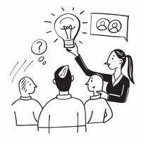 Consultant with light bulb in meeting concept as A consultant holding a light bulb in a meeting symbolizing the presentation of innovative solutions to clients in Photo Stock Conc v1 vector