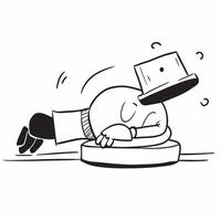 Construction worker napping on site concept as A construction worker napping on site highlighting the physical demands and long hours involved in building projects in Photo Stock v1 vector