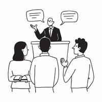 College students participating in a debate club meeting concept as College students actively participating in a debate club meeting highlighting the importance of critical thinking v1 vector
