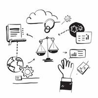 Cloud computing for sustainable legal services concept as Cloud computing solutions for legal services focused on sustainability optimizing case management and reducing environment v1 vector