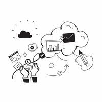 Cloud computing for sustainable financial services concept as Cloud computing solutions for financial services focused on sustainability optimizing operations and reducing environm Clean Version 2 vector