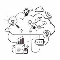 Cloud based renewable energy management systems concept as Cloud based management systems for renewable energy enhancing efficiency and supporting sustainability initiatives throug v1 vector