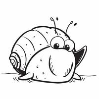 Close up of a hermit crab in its shell concept as A charming close up of a hermit crab peeking out from its shell showcasing its unique behavior and intricate shell design Perfect v1 vector