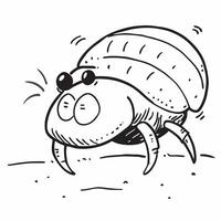 Close up of a crab walking on the beach concept as A detailed close up of a crab walking on the sandy beach highlighting its intricate shell and legs Ideal for marine life nature v1 vector