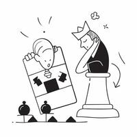 Chess in a park concept as A man playing chess in a park highlighting the strategic thinking and mental engagement of this classic hobby in Photo Stock Concept v1 vector