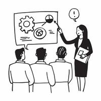 CEO presenting digital transformation strategy concept as A CEO presenting a digital transformation strategy to the board emphasizing leadership in the digital age in Photo Stock v1 vector