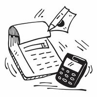 Calculator with notepad isolated on white background concept as A calculator with a notepad isolated on a white background symbolizing business calculations organization and produc Clean Version 2 vector