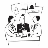 Businesspeople discussing deals over lunch concept as Businesspeople engaging in a lively discussion over lunch at a chic restaurant emphasizing deal making and networking in a rel v1 vector