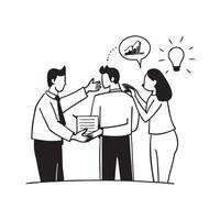 Business professionals engaging in a team building lunch concept as Business professionals participating in a team building lunch event highlighting the importance of teamwork and v1 vector