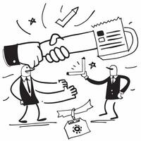 Business professional closing a major deal concept as A business professional closing a major deal representing high performance strategic planning and significant business growth v1 vector