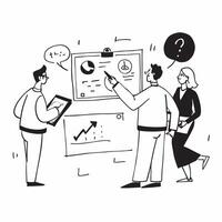 Business meeting with growth charts concept as A business meeting with team members analyzing growth charts representing strategic planning and high performance in business growth v1 vector