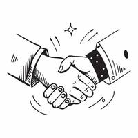 Business handshake isolated on white background concept as A business handshake isolated on a white background representing partnership agreement and collaboration Ideal for busin v1 vector