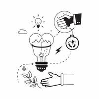 Business adopting renewable energy sources concept as A business adopting renewable energy sources to power its operations highlighting corporate commitment to sustainable practice v1 vector