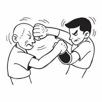 Boxers in a clinch concept as Two boxers in a clinch showcasing close combat strategy and intensity in the ring in Photo Stock Concept v1 vector