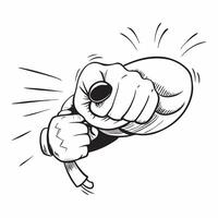 Boxer throwing a powerful punch concept as A boxer delivering a powerful punch in the ring showcasing strength technique and determination in Photo Stock Concept v1 vector