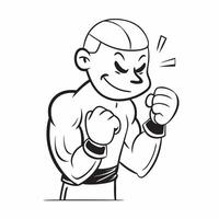 Boxer posing confidently before the match concept as A boxer posing confidently before the match showcasing readiness strength and determination in Photo Stock Concept v1 vector