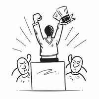 Boxer being announced as the winner concept as A victorious boxer being announced as the winner in the ring capturing the moment of triumph and celebration in Photo Stock Concept v1 vector