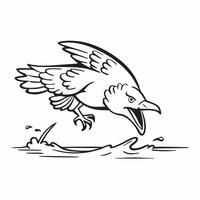 Bald eagle catching fish concept as A bald eagle catching fish from a lake highlighting its precision and hunting prowess as a bird of prey in Photo Stock Concept v1 vector